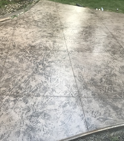 custom concrete tile designed walkway